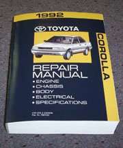 1992 Toyota Corolla Service Repair Manual
