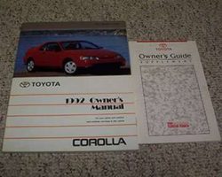 1992 Toyota Corolla Owner's Manual Set