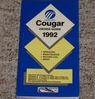 1992 Mercury Cougar Owner's Manual