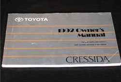 1992 Toyota Cressida Owner's Manual