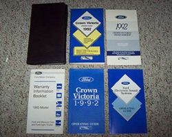 1992 Ford Crown Victoria Owner's Manual Set