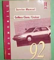 1992 Oldsmobile Cutlass Ciera & Cutlass Cruiser Service Manual