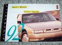 1992 Oldsmobile Cutlass Supreme Owner's Manual