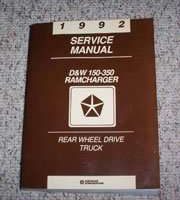 1992 Dodge Ram Truck & Ramcharger Shop Service Repair Manual
