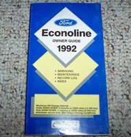 1992 Ford Econoline E-150, E-250 & E-350 Owner's Manual