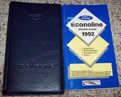 1992 Ford Econoline E-150, E-250 & E-350 Owner's Manual Set