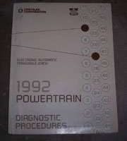 1992 Dodge Spirit Electronic Automatic Transaxle Powertrain Diagnostic Procedures