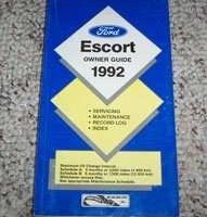 1992 Ford Escort Owner's Manual