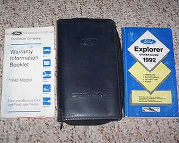 1992 Ford Explorer Owner's Manual Set