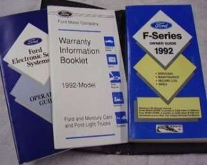 1992 Ford F-Super Duty Truck Owner's Manual Set
