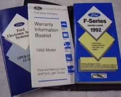 1992 Ford F-Series Trucks Owner's Manual Set