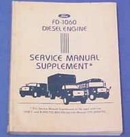 1992 Ford F & B 600-900 FD-1060 Diesel Engine Service Manual Supplement