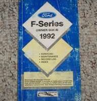 1992 Ford F-150 Truck Owner Operator User Guide Manual
