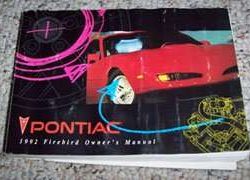 1992 Pontiac Firebird & Trans Am Owner's Manual