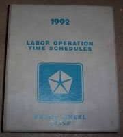 1992 Plymouth Colt Vista Labor Time Guide Binder