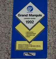 1992 Mercury Grand Marquis Owner's Manual
