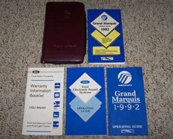 1992 Mercury Grand Marquis Owner's Manual Set