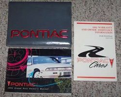 1992 Pontiac Grand Prix Owner's Manual Set