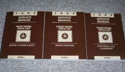 1992 Chrysler Fifth Avenue Service Manual