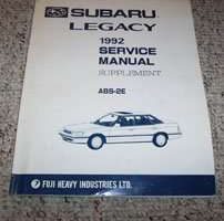 1992 Subaru Legacy Service Manual Supplement