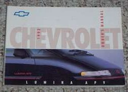 1992 Chevrolet Lumina APV Owner's Manual