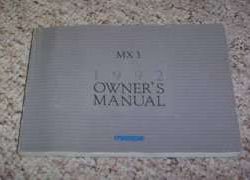 1992 Mazda MX-3 Owner's Manual
