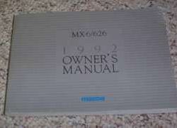 1992 Mazda MX-6 & 626 Owner's Manual