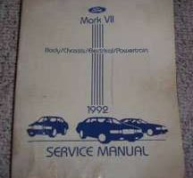 1992 Lincoln Mark VII Service Manual