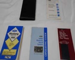 1992 Ford Mustang Owner Operator User Guide Manual Set