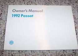 1992 Volkswagen Passat Owner's Manual