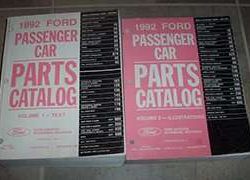 1992 Ford Escort Parts Catalog Text & Illustrations