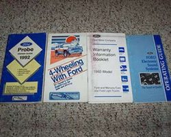 1992 Ford Probe Owner's Manual Set