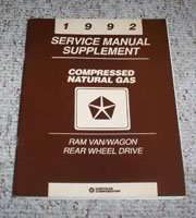 1992 Dodge Ram Van & Wagon Compressed Natural Gas Service Manual Supplement