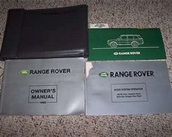 1992 Land Rover Range Rover Owner's Manual Set