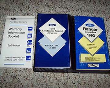 1992 Ford Ranger Owner's Manual Set