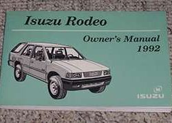 1992 Isuzu Rodeo Owner's Manual