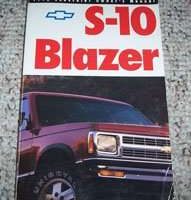 1992 Chevrolet S-10 Blazer Owner's Manual