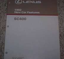 1992 Lexus SC400 New Car Features Manual