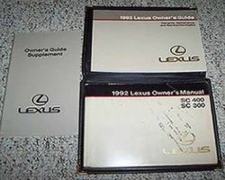 1992 Lexus SC400 & SC300 Owner's Manual Set