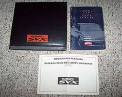 1992 Subaru SVX Owner's Manual Set