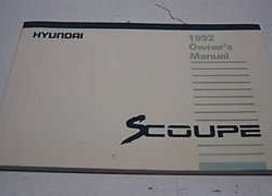 1992 Hyundai Scoupe Owner's Manual