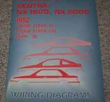 1992 Nissan Sentra & NX 1600, NX 2000 Large Format Wiring Diagram Manual