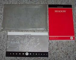 1992 Dodge Shadow Owner's Manual Set