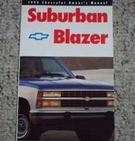 1992 Chevrolet Suburban, Blazer Owner's Manual