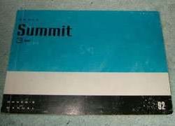 1992 Eagle Summit 3 Door Owner's Manual