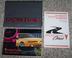 1992 Pontiac Sunbird Owner's Manual Set