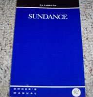 1992 Plymouth Sundance Owner's Manual