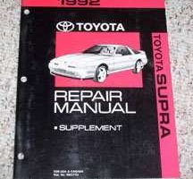 1992 Toyota Supra Service Repair Manual Supplement