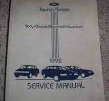 1992 Mercury Sable Service Manual