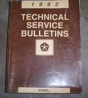 1992 Dodge Shadow Technical Service Bulletin Manual